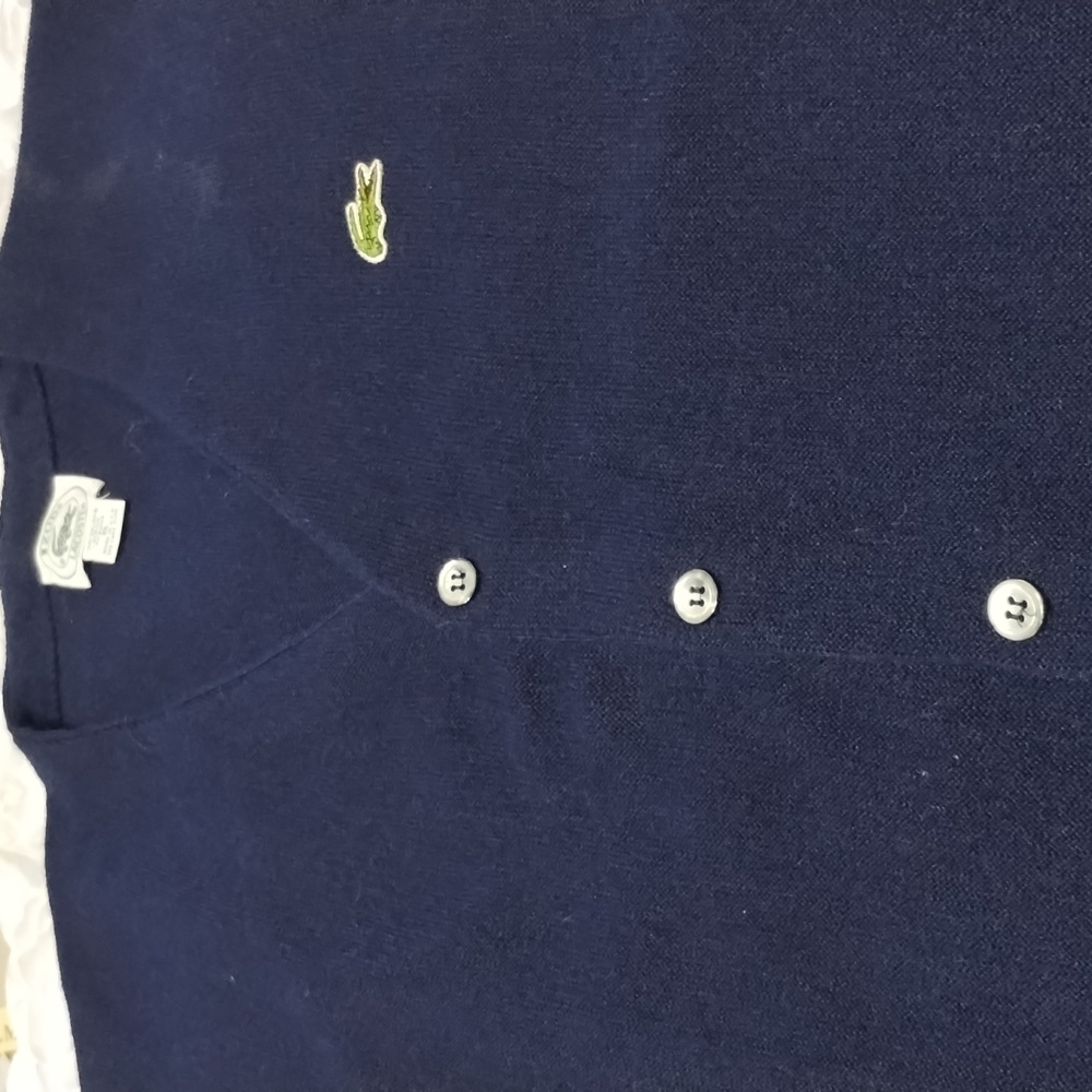 Vintage Lacoste izod cardigan navy blue size Xl